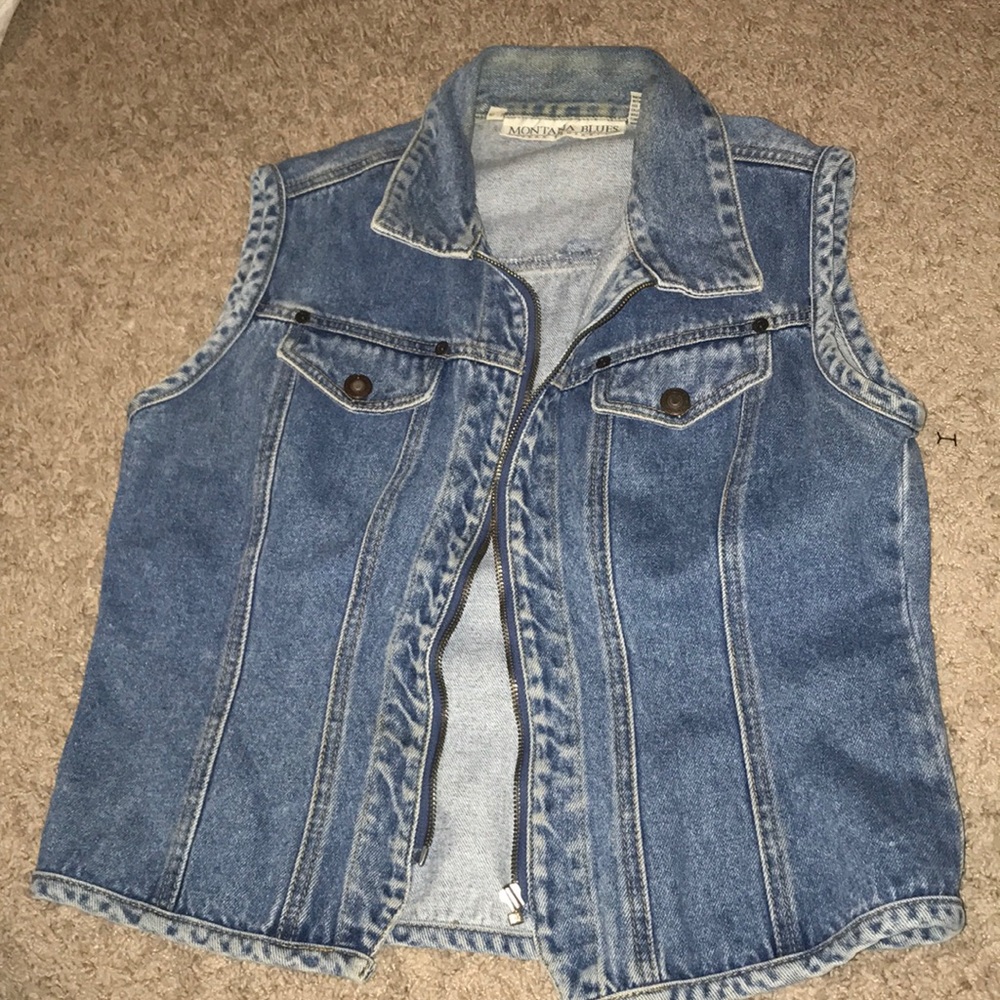 vintage denim vest